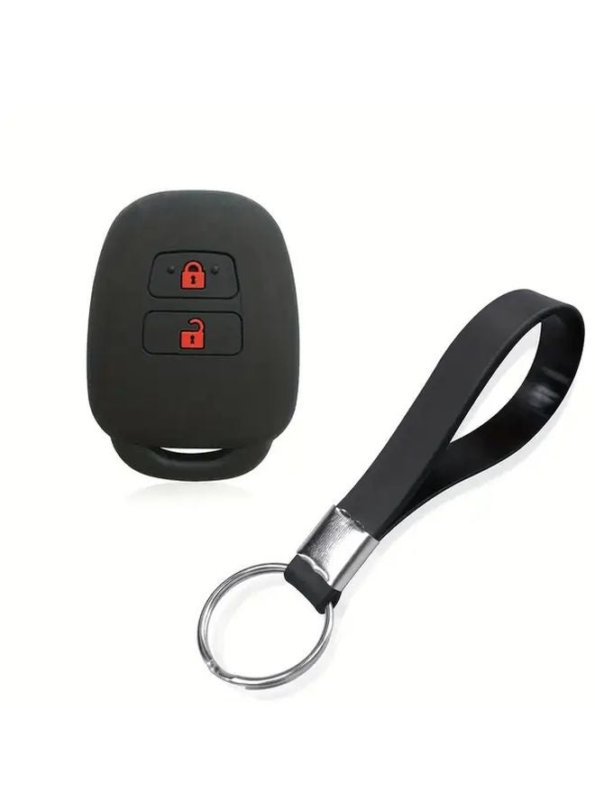 Red Silicone Key Cover For Toyota Corolla Fielder Vitz Rav4 MK4 Remote Fob Keychain - Image 3